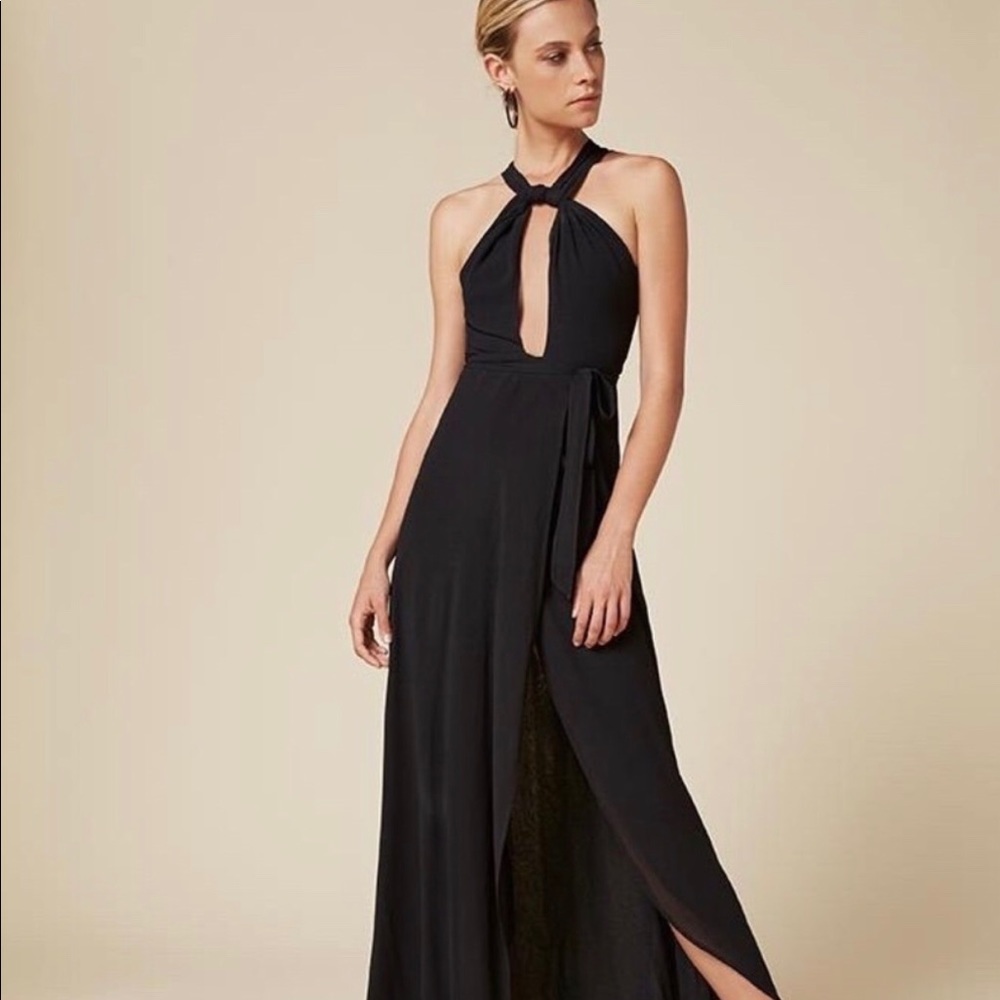 Reformation Sol dress, Size 8, Maxi, Black